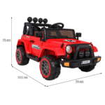 Auto Terenowe Full Time 4WD dla dzieci Czerwony + Napęd 4x4 + Pilot + Audio LED + Schowek - obrazek 12