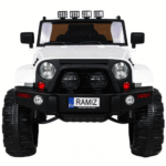 Auto na akumulator All Terrain dla dzieci Biały Terenówka typu jeep + Pilot + Światła Dźwięki - obrazek 5