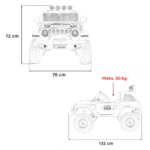 Auto terenowe OFF-ROAD 3.0 dla dzieci Różowy + Pilot + Wolny Start + Pasy + Audio LED - obrazek 12