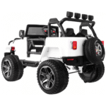 Auto terenowe typu jeep Monster 4x4 dla dzieci Biały + Pilot + Regulacja siedzenia + Wolny Start + MP3 LED + Bagażnik + Plecak - obrazek 4
