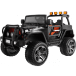 Auto terenowe typu jeep Monster 4x4 dla dzieci Czarny + Pilot + Regulacja siedzenia + Wolny Start + MP3 LED + Bagażnik + Plecak - obrazek 2