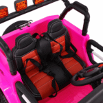 Auto terenowe typu jeep Monster 4x4 dla dzieci Różowy + Pilot + Regulacja siedzenia + Wolny Start + MP3 LED + Bagażnik + Plecak - obrazek 11