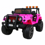 Auto terenowe typu jeep Monster 4x4 dla dzieci Różowy + Pilot + Regulacja siedzenia + Wolny Start + MP3 LED + Bagażnik + Plecak - obrazek 2