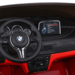 BMW X6M XXL dla 2 dzieci Lakier Czerwony + Pilot + Ekoskóra + Pasy + Wolny Start + MP3 + LED - obrazek 11