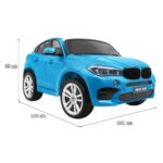BMW X6M XXL dla 2 dzieci Lakier Niebieski + Pilot + Ekoskóra + Pasy + Wolny Start + MP3 + LED - obrazek 12