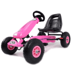 Gokart Na Pedały Różowy Hp003 - obrazek 2