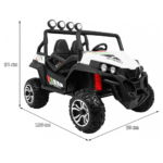 Grand Buggy Strong Lift dla dzieci Biały + Napęd 4x4 + Pilot + Bagażnik + Radio MP3 + LED - obrazek 12