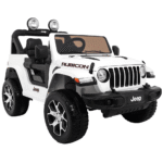 Jeep Wrangler Rubicon na akumulator dla dzieci Biały + Pilot + Radio MP3 LED + Koła EVA
