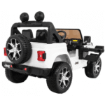 Jeep Wrangler Rubicon na akumulator dla dzieci Biały + Pilot + Radio MP3 LED + Koła EVA - obrazek 3