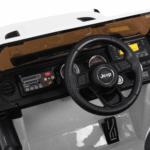 Jeep Wrangler Rubicon na akumulator dla dzieci Biały + Pilot + Radio MP3 LED + Koła EVA - obrazek 9