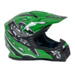 Kask Motocyklowy Enduro Zielony M - obrazek 4