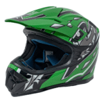 Kask Motocyklowy Enduro Zielony S - obrazek 2