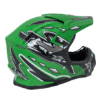 Kask Motocyklowy Enduro Zielony S - obrazek 3