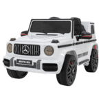 Mercedes AMG G63 dla dzieci Biały + Pilot + MP3 LED + Wolny Start + EVA + Pasy - obrazek 2