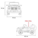 Mercedes AMG G63 dla dzieci Czerwony + Pilot + MP3 LED + Wolny Start + EVA + Pasy - obrazek 12