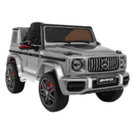 Mercedes AMG G63 dla dzieci Lakier Srebrny + Pilot + MP3 LED + Wolny Start + EVA + Pasy
