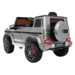 Mercedes AMG G63 dla dzieci Lakier Srebrny + Pilot + MP3 LED + Wolny Start + EVA + Pasy - obrazek 4