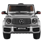 Mercedes AMG G63 dla dzieci Lakier Srebrny + Pilot + MP3 LED + Wolny Start + EVA + Pasy - obrazek 5
