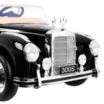 Mercedes Benz 300S Retro dla dzieci Lakier Czarny + Pilot + EVA + Wolny Start + LED MP3 - obrazek 6