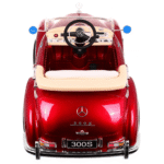 Mercedes Benz 300S Retro dla dzieci Lakier Czerwony + Pilot + EVA + Wolny Start + LED MP3 - obrazek 5