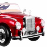 Mercedes Benz 300S Retro dla dzieci Lakier Czerwony + Pilot + EVA + Wolny Start + LED MP3 - obrazek 6