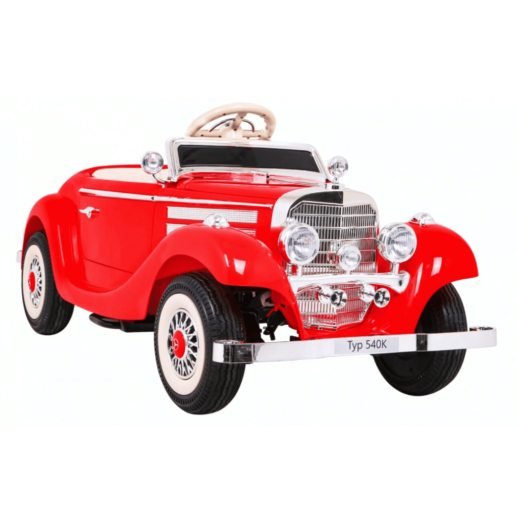 Mercedes Benz Retro 540A dla dzieci Czerwony + Tryb "Rodzica" + Pilot + Panel audio + LED