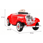 Mercedes Benz Retro 540A dla dzieci Czerwony + Tryb "Rodzica" + Pilot + Panel audio + LED - obrazek 13