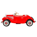 Mercedes Benz Retro 540A dla dzieci Czerwony + Tryb "Rodzica" + Pilot + Panel audio + LED - obrazek 6