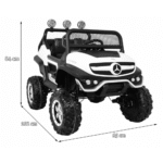 Mercedes Benz Unimog dla dzieci Biały + Napęd 4x4 + Pilot + Bagażnik + Wolny Start + MP3 LED - obrazek 10