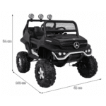 Mercedes Benz Unimog dla dzieci Czarny + Napęd 4x4 + Pilot + Bagażnik + Wolny Start + MP3 LED - obrazek 10