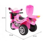 Motorek Trójkołowy BJX-088 elektryczny dla najmłodszych Różowy + Dźwięki + Światła - obrazek 12