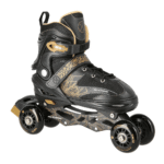 Nh18192 4W1 Czarno-Złoty Rozm.S(29-33) Łyżworolki Z Wym. Pł. Hokejową Nils Extreme - obrazek 3