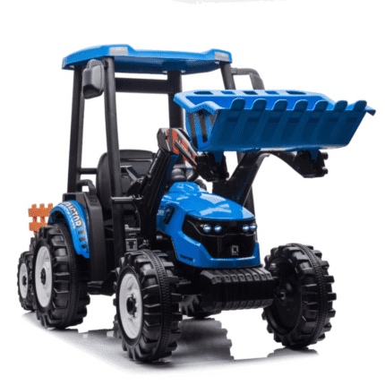 pojazd mega traktor d68 z przyczepka niebieski