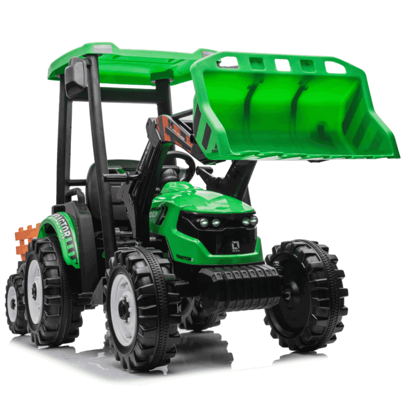 pojazd mega traktor d68 z przyczepka zielony