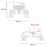 Pojazd UTV X3 Off-Road Pomarańczowy - obrazek 14