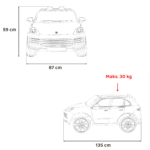 Porsche Cayenne S na akumulator dla dzieci Lakier Biały + Pilot + Wolny START + EVA + Audio LED - obrazek 14