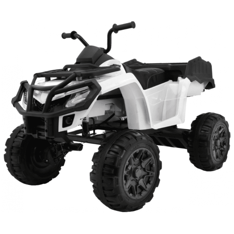 quad xl atv na akumulator dla dzieci bialy naped 4x4 bagaznik wolny start eva audio led - zdjecie produktu 1