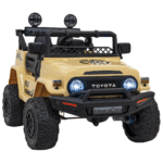 Toyota FJ Cruiser dla dzieci Beżowy + Pilot + Napęd 4x4 + Audio LED + EVA + Wolny Start
