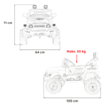 Toyota FJ Cruiser dla dzieci Moro + Pilot + Napęd 4x4 + Audio LED + EVA + Wolny Start - obrazek 12