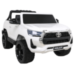 Toyota Hilux na akumulator dla dzieci Biały + Napęd 4x4 + Pilot + 2 bagażniki + Radio MP3 + LED