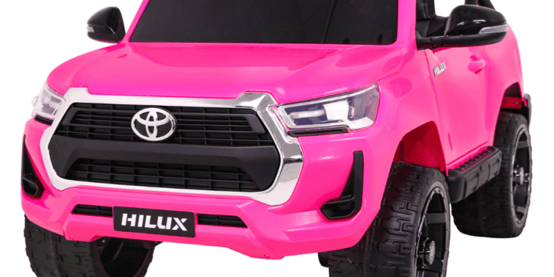 toyota hilux na akumulator dla dzieci rozowy naped 4x4 pilot 2 bagazniki radio mp3 led - zdjecie produktu 1