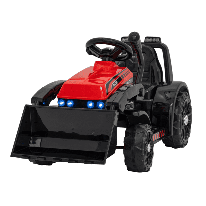 traktor spychacz g320 dla najmlodszych dzieci czerwony ruchoma lyzka melodie klakson swiatla led - zdjecie produktu 1