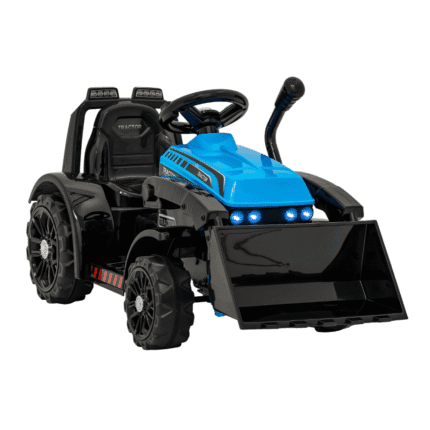 traktor spychacz g320 dla najmlodszych dzieci niebieski ruchoma lyzka melodie klakson swiatla led