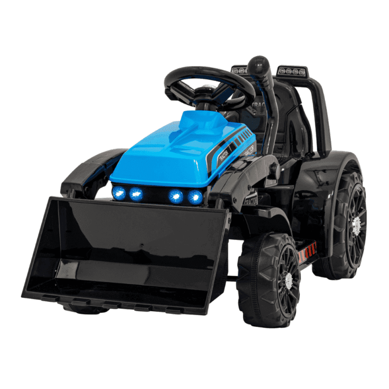 traktor spychacz g320 dla najmlodszych dzieci niebieski ruchoma lyzka melodie klakson swiatla led - zdjecie produktu 1