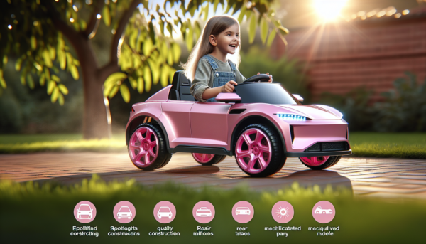 # SEO-Optimized Alt Text Options## Option 1:
Różowe auto na akumulator dla dziewczynki z pilotem i światłami LED## Option 2:
Elektryczne auto na akumulator dla dziewczynki zaparkowane na podjeździe## Option 3:
Dziewczynka jedzie samochodem na akumulator z funkcją zdalnego sterowania## Option 4:
Stylowe auto na akumulator dla dziewczynki z bezpiecznymi pasami bezpieczeństwa---**Recommended:** Option 1 or 2
- Contains primary keyword naturally
- Describes specific features/context
- Within optimal 8-15 word count
- Search-engine friendly structure