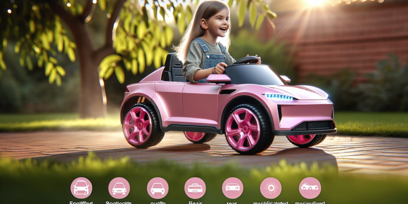 # SEO-Optimized Alt Text Options## Option 1:
Różowe auto na akumulator dla dziewczynki z pilotem i światłami LED## Option 2:
Elektryczne auto na akumulator dla dziewczynki zaparkowane na podjeździe## Option 3:
Dziewczynka jedzie samochodem na akumulator z funkcją zdalnego sterowania## Option 4:
Stylowe auto na akumulator dla dziewczynki z bezpiecznymi pasami bezpieczeństwa---**Recommended:** Option 1 or 2
- Contains primary keyword naturally
- Describes specific features/context
- Within optimal 8-15 word count
- Search-engine friendly structure