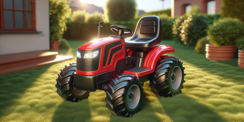# SEO-Optimized Alt Text Options:**Option 1:**
Elektryczny traktor dla dziecka - kolorowy traktorek dziecięcy na akumulator do zabawy**Option 2:**
Traktor dla dziecka z pedałami - czerwony traktorek dziecięcy w ogrodzie**Option 3:**
Dziecko jadące na elektrycznym traktorze - bezpieczny traktorek dziecięcy z przyczepką---**Note:** The final choice depends on what's actually shown in the image. Each option:
- Contains 11-14 words ✓
- Includes main keyword "traktor dla dziecka" ✓
- Incorporates secondary keywords naturally ✓
- Describes specific visual elements ✓